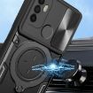 OPPO A53 4G Silver Camshield Magnetic Holder Phone Case CD Texture - 4