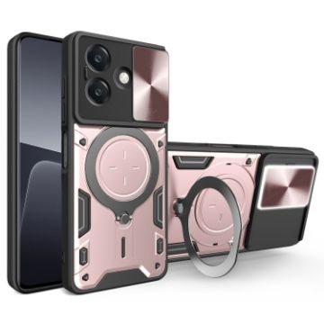 OPPO A3x 5G/4G Pink Camshield Magnetic Holder Phone Case - 1