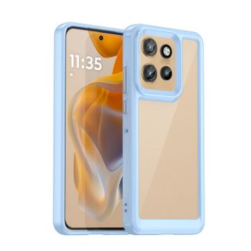 Motorola Edge 50 Neo Blue Acrylic Hybrid TPU Phone Case - Colorful Series - 1