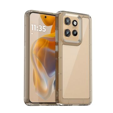 Motorola Edge 50 Neo Transparent Grey Acrylic TPU Phone Case - 1