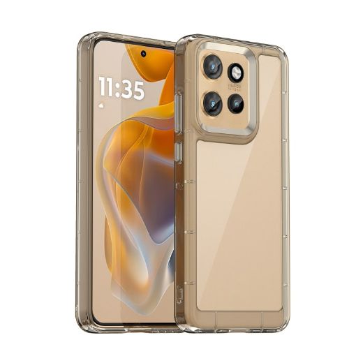 Motorola Edge 50 Neo Transparent Grey Acrylic TPU Phone Case - 1
