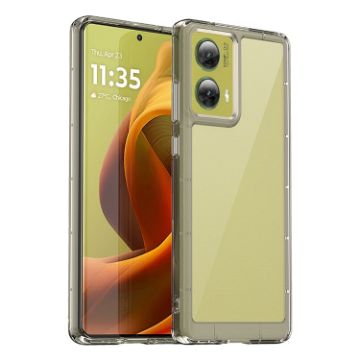 Motorola Moto G85 Acrylic Hybrid TPU Phone Case - Transparent Grey - 1