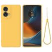 Motorola S50 Neo Yellow Liquid Silicone Dropproof Full Coverage Case - 1