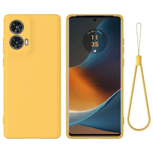 Motorola S50 Neo Yellow Liquid Silicone Dropproof Full Coverage Case - 1