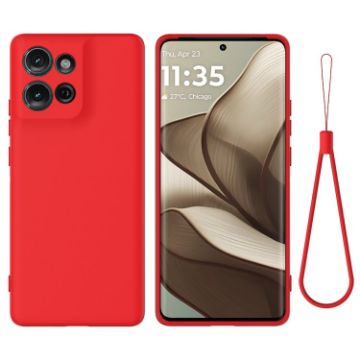 Moto G75 Red Silicone Dropproof Full Coverage Case - Solid Color - 1
