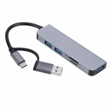 5 in 1 USB/USB-C Multi-function Docking Station HUB Adapter 2302 - 1