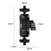 360 Pivot Magic Arm Mount - 1/4" Ball Head Bracket, Black - 4