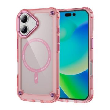 iPhone 17 Transparent Pink MagSafe Case - Skin Feel TPU + PC - 1