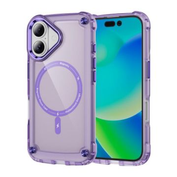 iPhone 17 Transparent Purple MagSafe Case - Skin Feel TPU + PC - 1