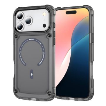 iPhone 17 Pro Max Transparent Black MagSafe TPU + PC Case - 1
