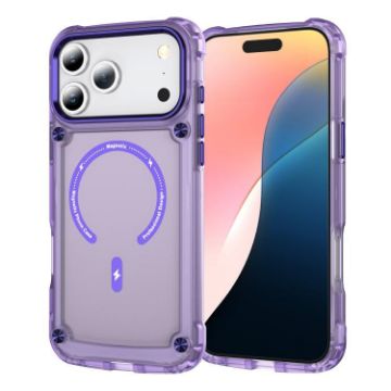 iPhone 17 Pro Max Transparent Purple MagSafe Case TPU + PC Skin Feel - 1