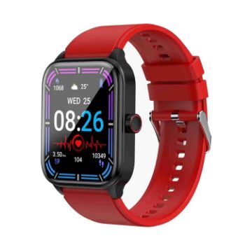 ET540 Smart Watch - 1.91" IP67 Waterproof, ECG & Glucose Monitor (Red) - 1