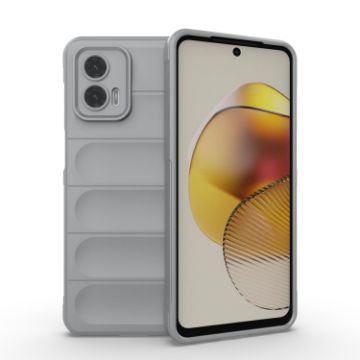 Motorola Moto G73 5G Magic Shield TPU Flannel Case - Grey - 1