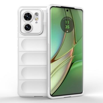 Motorola Edge 40 5G Magic Shield TPU + Flannel Case - White - 1