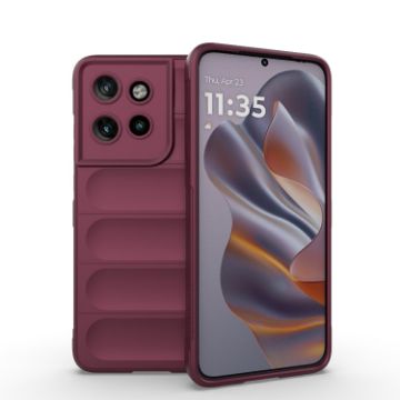 Motorola Edge 50 Neo Wine Red TPU + Flannel Phone Case Magic Shield - 1