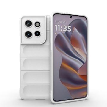 Motorola Edge 50 Neo Magic Shield TPU + Flannel Case - White - 1