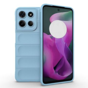 Moto G15 4G Global Magic Shield TPU Flannel Case Light Blue - 1