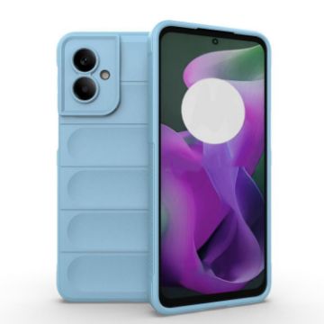 Moto G55 5G Global Magic Shield TPU Flannel Case Light Blue - 1
