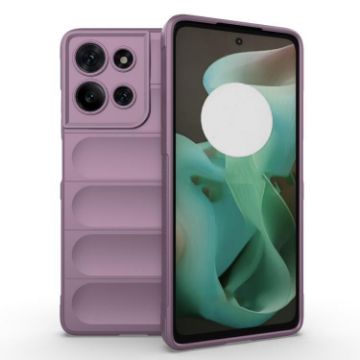 Motorola Moto G75 5G Global Magic Shield TPU Flannel Case - Purple - 1