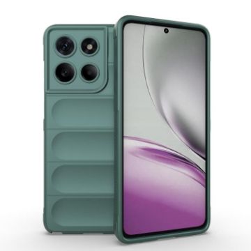 Motorola Edge 60 Stylus 5G Case - Magic Shield TPU + Flannel (Dark Green) - 1