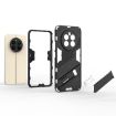 Realme 12+ 5G Punk Armor Phone Case with Holder - Green PC + TPU - 5