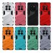 Realme 12 Pro 5G Red Punk Armor Phone Case with Holder - PC + TPU - 7