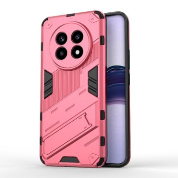 Realme 13 Pro 5G Punk Armor Phone Case with Holder - Light Red - 1