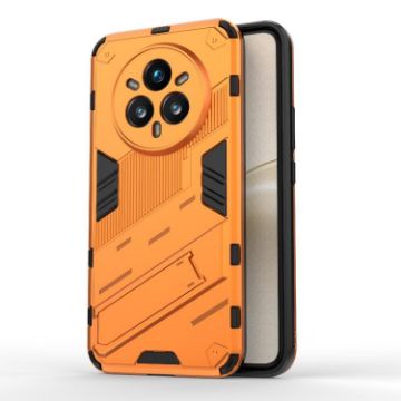 Realme 14 Pro+ 5G Punk Armor Phone Case with Holder - Orange - 1