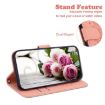 Tecno Camon 40 Pink Butterfly Rose Embossed Leather Phone Case - 6