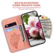 Tecno Camon 40 Pro 4G Pink Butterfly Rose Embossed Leather Case - 5