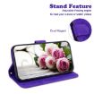 Tecno Spark 30 Pro Purple Butterfly Rose Embossed Leather Case - 6
