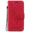 Tecno Spark 30 Pro Red Butterfly Rose Embossed Leather Phone Case - 3