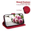 Tecno Spark 30 Pro Red Butterfly Rose Embossed Leather Phone Case - 6