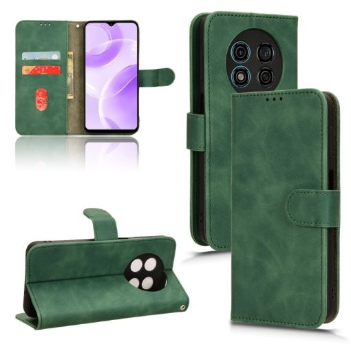 Ulefone Note 15 Green Magnetic Flip Leather Phone Case Skin Feel - 1