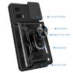 Motorola Edge 50 Fusion Black TPU+PC Case with Sliding Camera Cover - 3
