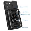 Moto G 2025 Phone Case Black - Sliding Camera Cover TPU+PC Design - 3