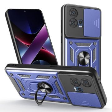 Motorola Edge 30 Fusion Blue TPU+PC Case with Sliding Camera Cover - 1