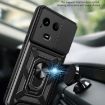 Realme Narzo 60x 5G Black TPU Hybrid PC Case with Sliding Camera Cover - 5