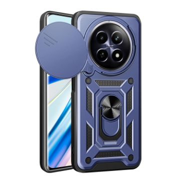 Realme 12 5G Global Phone Case - Blue Sliding Camera Cover TPU Hybrid PC - 1