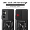 Realme C65 4G Red Phone Case - Sliding Camera Cover TPU Hybrid PC - 4