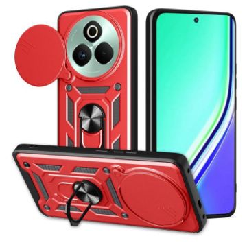 Realme P3 Pro 5G Red Phone Case with Sliding Camera Cover TPU Hybrid PC - 1