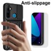 Realme 5 Gold TPU Hybrid PC Phone Case with Sliding Camera Cover - 5