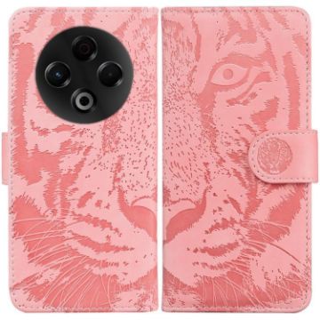Tecno Spark 30 4G Pink Tiger Embossing Flip Leather Phone Case - 1