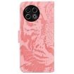 Tecno Spark 30 Pro Pink Tiger Embossing Flip Leather Phone Case - 4