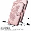 Ulefone Note 16 Pro Rose Gold Embossed Leather Phone Case Butterfly Flower - 5