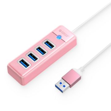 ORICO PW4U-U3 4-in-1 USB Docking Station HUB Adapter - Pink - 1