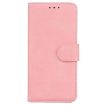 Infinix Hot 50 Pro 4G Pink Leather Flip Case - Skin Feel Pure Color - 2