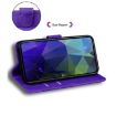Tecno Camon 40 Purple Leather Flip Case - Skin Feel Pure Color Cover - 5