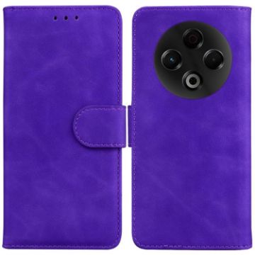 Tecno Spark 30 4G Purple Leather Flip Phone Case - Skin Feel - 1