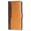 Vivo X200s 5G Leather Phone Case - Dark Brown & Gold Contrast - 2
